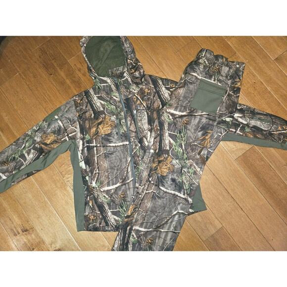 New FOYKUED 2pc Camouflage Hunting Suit Fleece Lining & Water-Resistant Men XXL - Picture 2 of 13